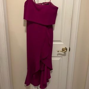 Fuchsia strapless dress/formal